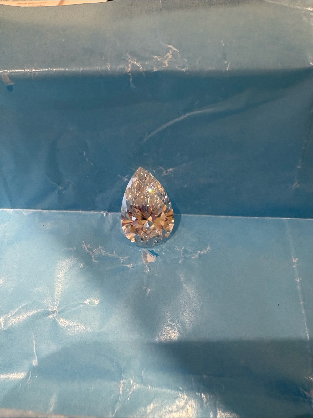 10.38 CT IGI Certified Lab Grown Pear Diamond F VVS2 Loose Diamond